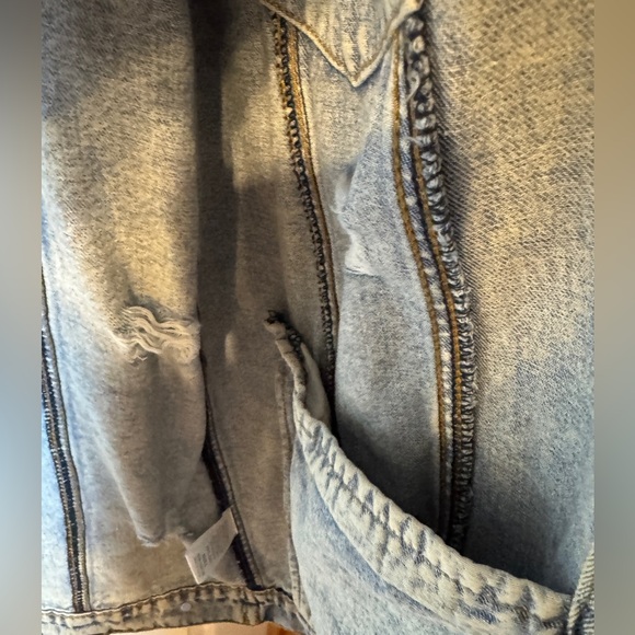 Umgee Distressed Denim Blue Jean Jacket Size: L - Picture 14 of 14